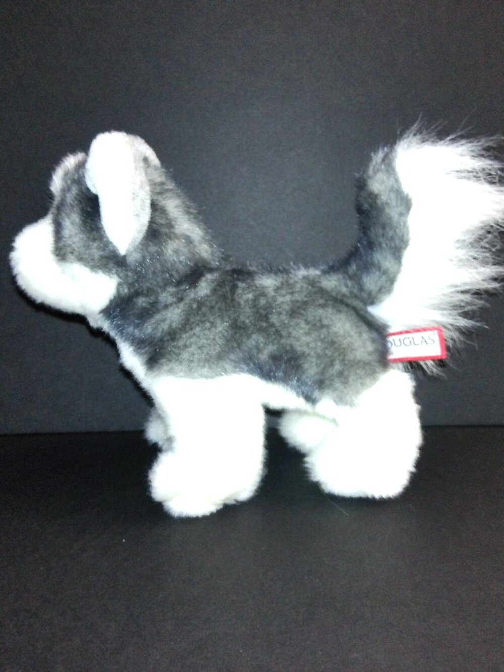 Douglas Siberian Husky Dog Blaze Gray and White 10" Long 2023 #1736 Plush Toy